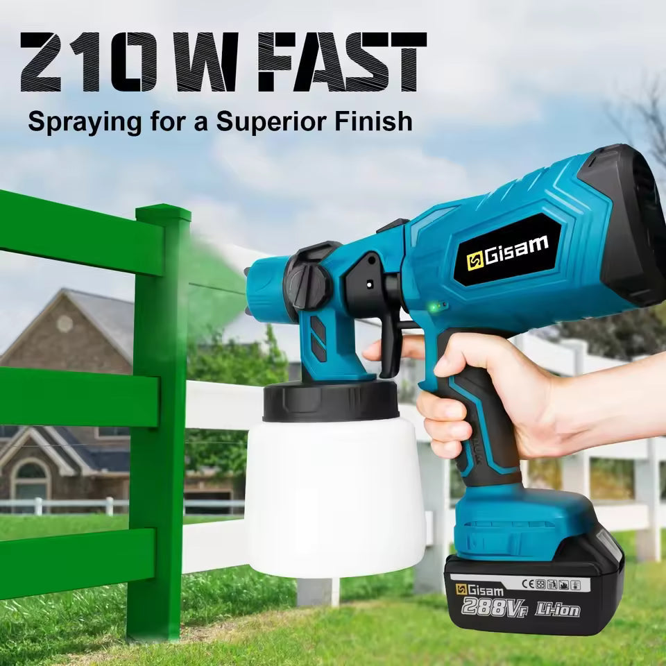 Pistola Pulverizadora Elétrica 1L - Alta Potência + 2 Baterias Extras - ÚLTIMAS UNIDADES