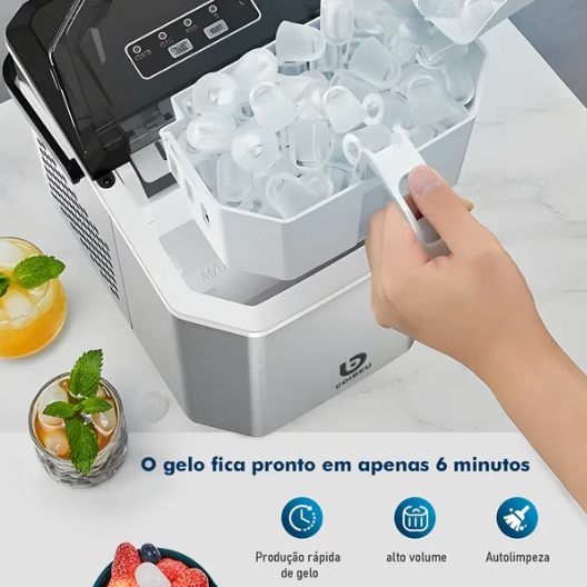 (PROMOÇÃO BLACK FRIDAY) Smartice - Maquina de Gelo Portátil - 1 Ano de Garantia