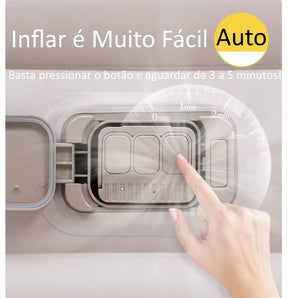 Colchão Inflável Casal Queen King Fortech Com Bomba Embutida Bivolt + Bolsa Bestway