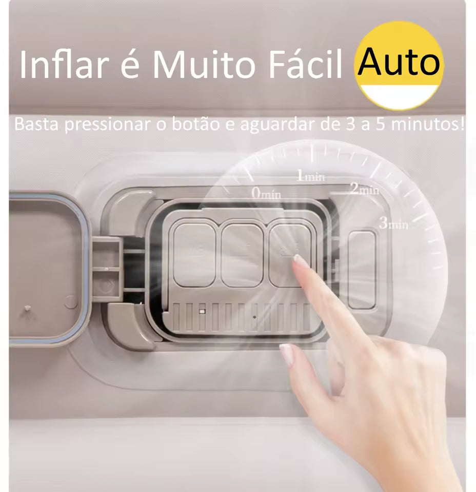 Colchão Inflável Casal Queen King Fortech Com Bomba Embutida Bivolt + Bolsa Bestway